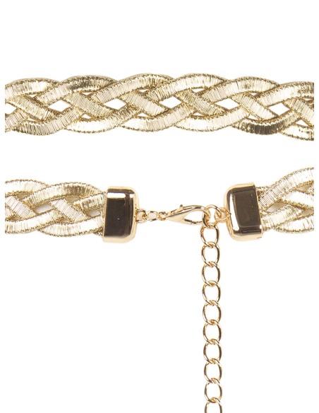 Rinascimento - Ceinture réglable en cordon métallique tressé