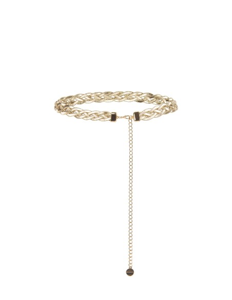 Verstelbare gevlochten riem met metallic koorden Rinascimento