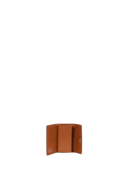 Portefeuille en simili-cuir et tissé effet paille Rinascimento