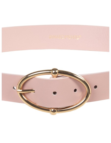 Ceinture fine rigide en similicuir avec boucle ovale Rinascimento