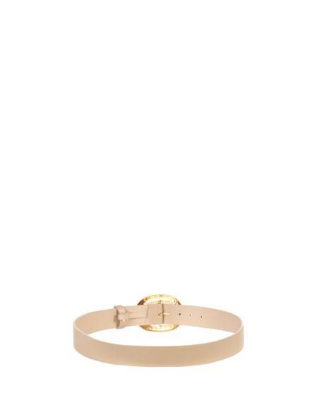 Ceinture rigide en simili cuir avec boucle maxi martelée Rinascimento