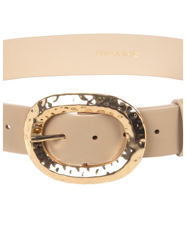 Ceinture rigide en simili cuir avec boucle maxi martelée Rinascimento