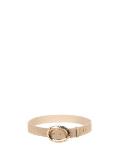 Ceinture rigide en simili cuir avec boucle maxi martelée Rinascimento