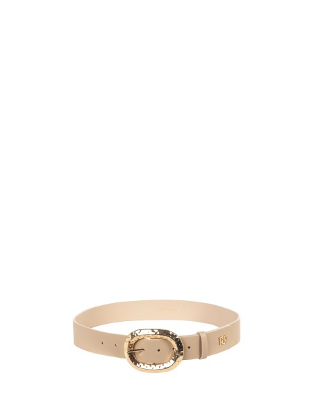 Ceinture rigide en simili cuir avec boucle maxi martelée Rinascimento