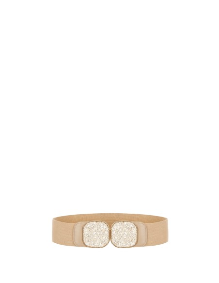 Ceinture élastique avec boucles de bijoux carrés et micro pierres Rinascimento