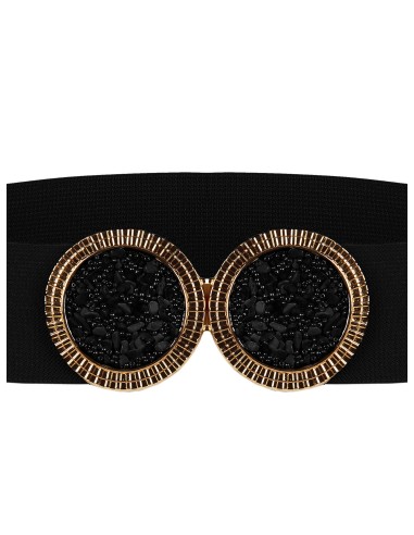 Ceinture élastique haute avec boucle bijou Maxi et micro pierres Rinascimento