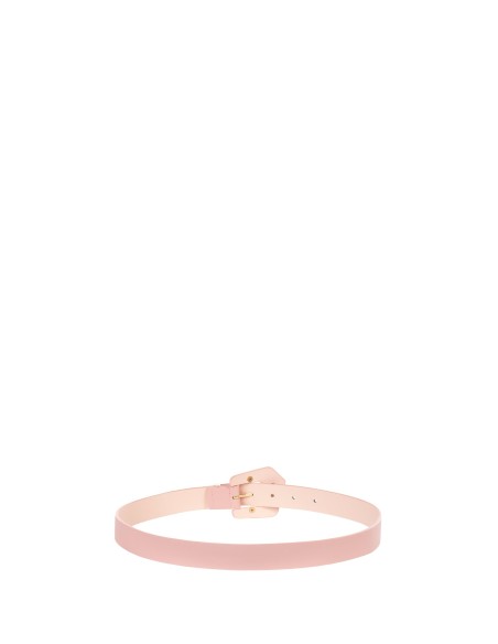 Ceinture étroite en simili cuir rigide avec boucle géométrique Rinascimento
