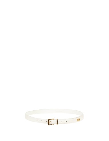 Ceinture fine rigide en similicuir avec boucle carrée Rinascimento