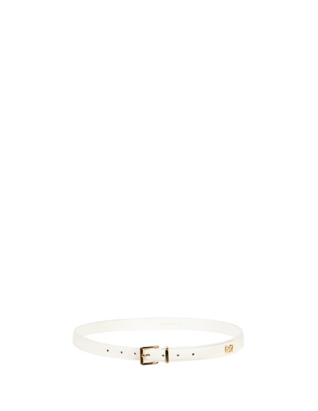 Ceinture fine rigide en similicuir avec boucle carrée Rinascimento