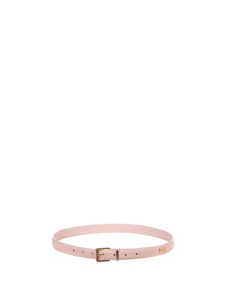 Ceinture fine rigide en similicuir avec boucle carrée Rinascimento
