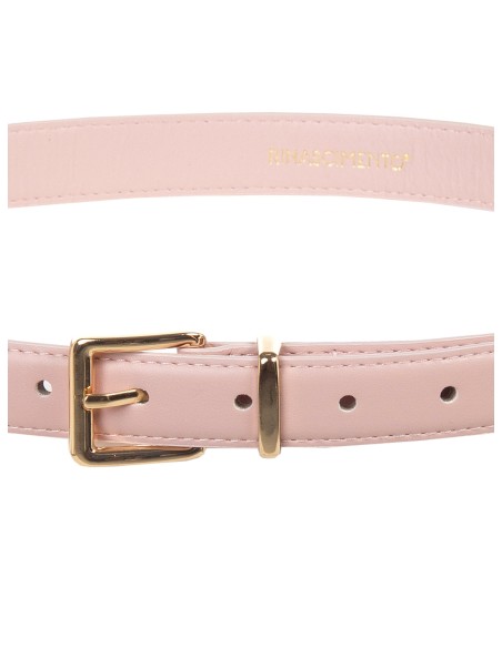 Ceinture fine rigide en similicuir avec boucle carrée Rinascimento