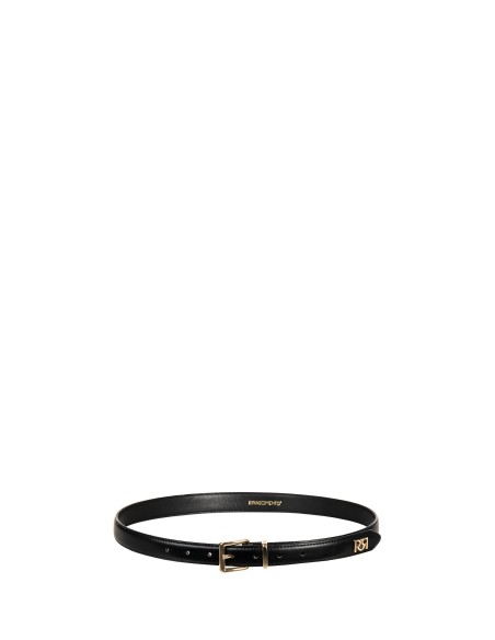 Ceinture fine rigide en similicuir avec boucle carrée Rinascimento