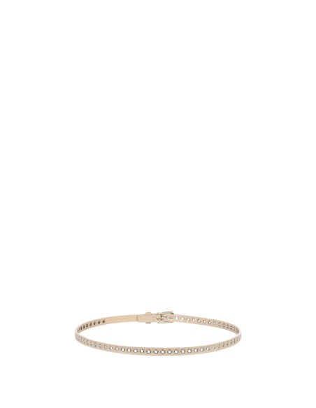 Ceinture fine en cuir Simil avec anneaux Rinascimento