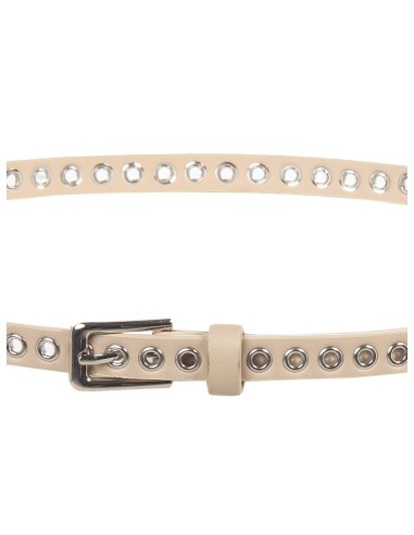 Ceinture fine en cuir Simil avec anneaux Rinascimento