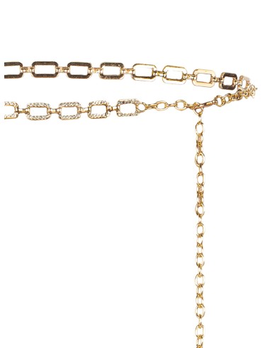 Ceinture bijou réglable avec rectangles et strass Rinascimento