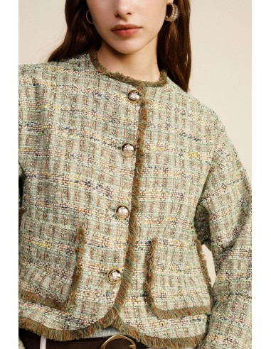 Veste courte en tweed avec poches plaquées Dixie