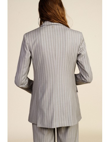 Blazer croisé à rayures tennis avec poches à rabat Dixie