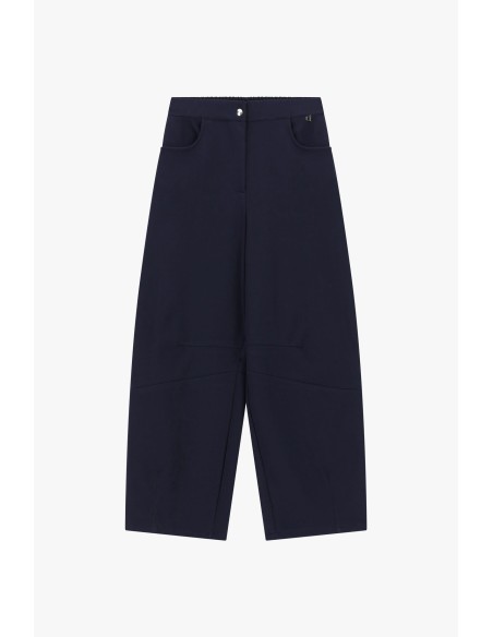 Pantalon palazzo raccourci avec poches arrondies Dixie