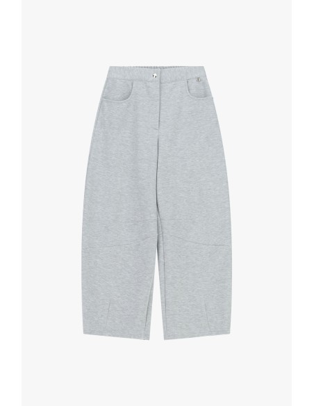 Dixie cropped palazzo-broek met afgeronde zakken