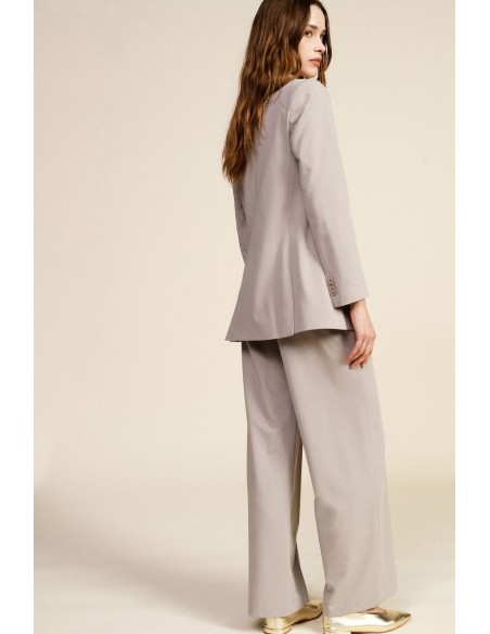 Pantalon large à taille haute avec poches latérales Dixie