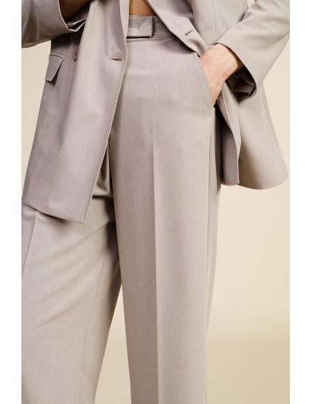 Pantalon large à taille haute avec poches latérales Dixie