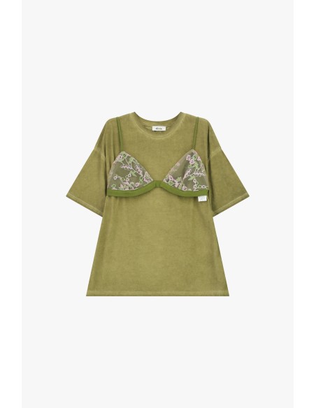 T-shirt à manches courtes avec détails brodés Dixie