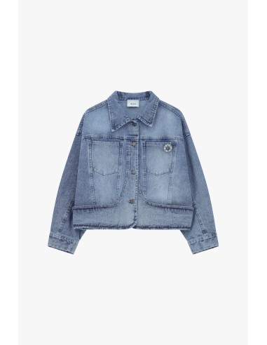 Veste en jean avec poches frontales et coupe droite Dixie