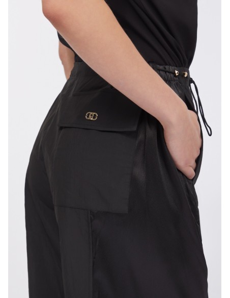 Pantalon de jogging en nylon et satin Liu Jo