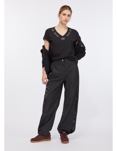 Pantalon de jogging en nylon et satin Liu Jo