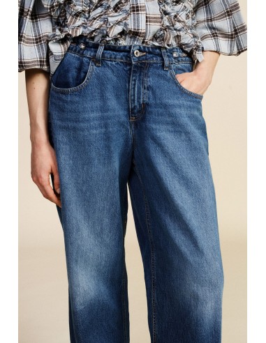 Jean large avec taille haute et poches Dixie