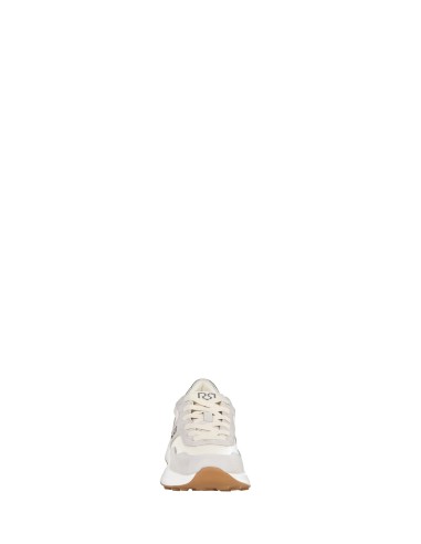 Baskets bicolores en similicuir et daim avec logo RR Rinascimento