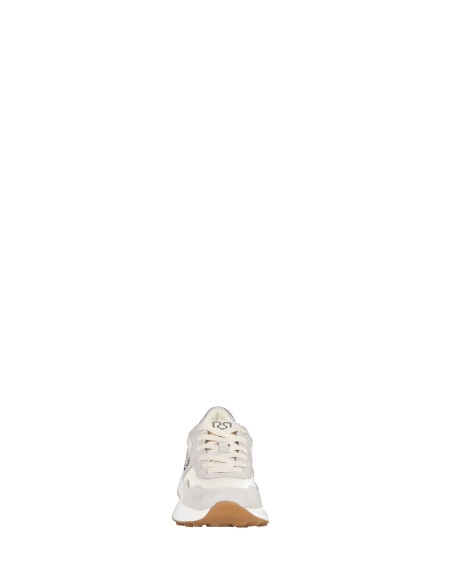 Baskets bicolores en similicuir et daim avec logo RR Rinascimento