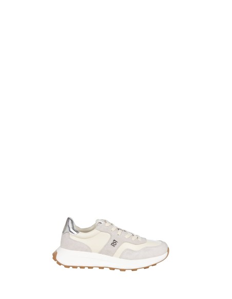 Bicolor sneakers van imitatieleer en suède met RR Rinascimento-logo