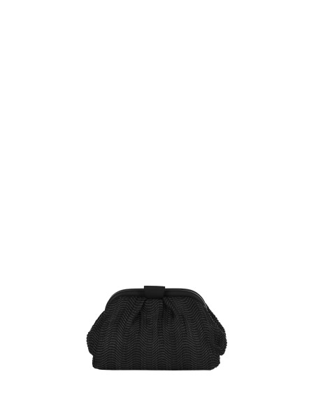 Pochette à effet de paille tressée avec chaîne amovible Rinascimento