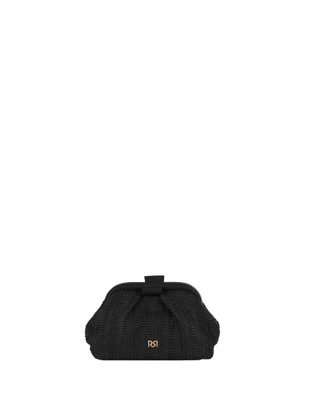 Gevlochten strolook-clutch met afneembare schouderketting van Rinascimento