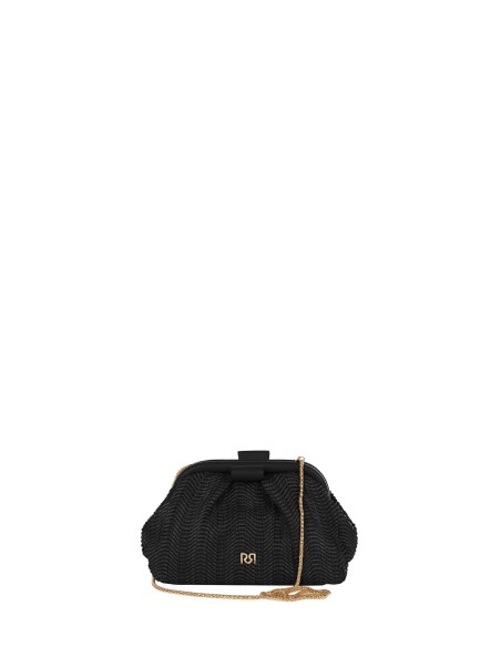 Gevlochten strolook-clutch met afneembare schouderketting van Rinascimento
