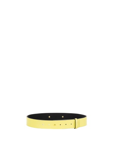 Ceinture fine rigide en cuir avec logo RR Rinascimento