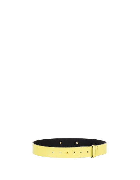 Ceinture fine rigide en cuir avec logo RR Rinascimento