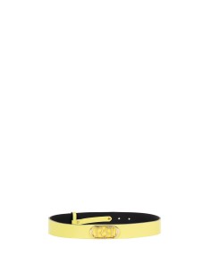 Ceinture fine rigide en cuir avec logo RR Rinascimento