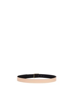 Ceinture fine rigide en cuir avec boucle carrée et logo Rinascimento 2