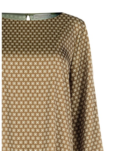 Blouse ample en satin à motif géométrique Rinascimento