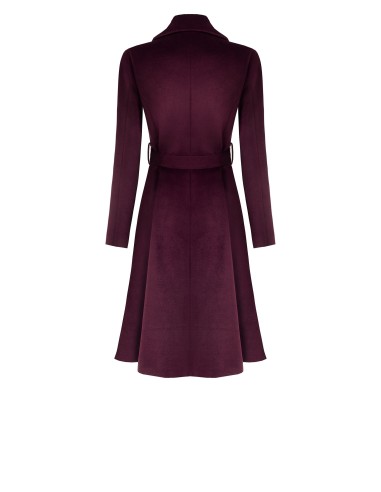 Manteau long en velours avec boutons siglés et ceinture assortie Rinascimento