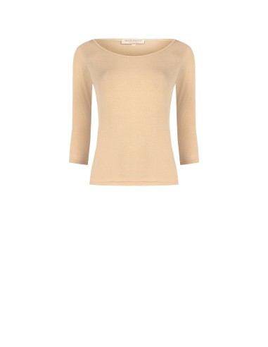 Aansluitend T-shirt van ultralichte viscose met 3/4-mouwen Rinascimento