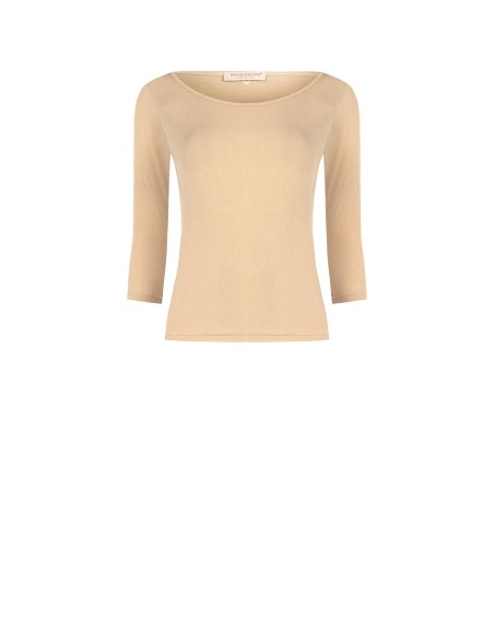 Aansluitend T-shirt van ultralichte viscose met 3/4-mouwen Rinascimento