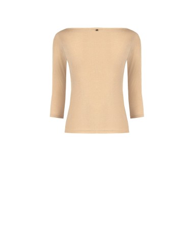 T-shirt ajusté en viscose ultralégère à manches 3/4 Rinascimento