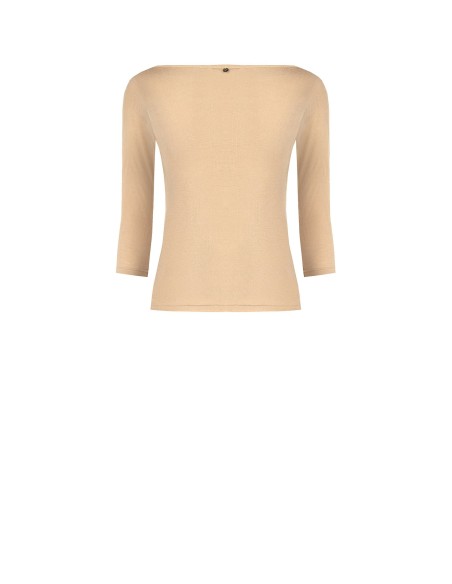 Aansluitend T-shirt van ultralichte viscose met 3/4-mouwen Rinascimento