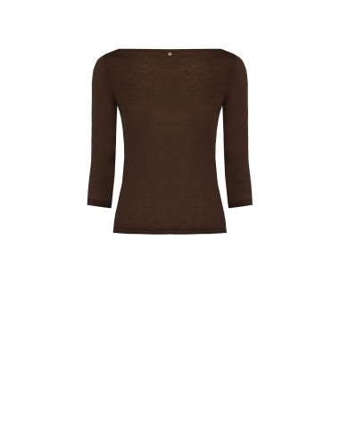 Aansluitend T-shirt van ultralichte viscose met 3/4-mouwen Rinascimento
