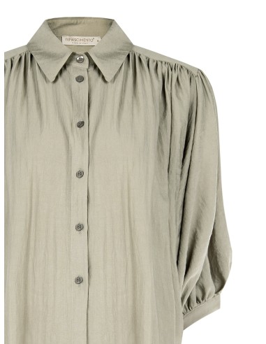 Ruimvallende blouse van lichte viscosemix met vleermuismouwen Rinascimento