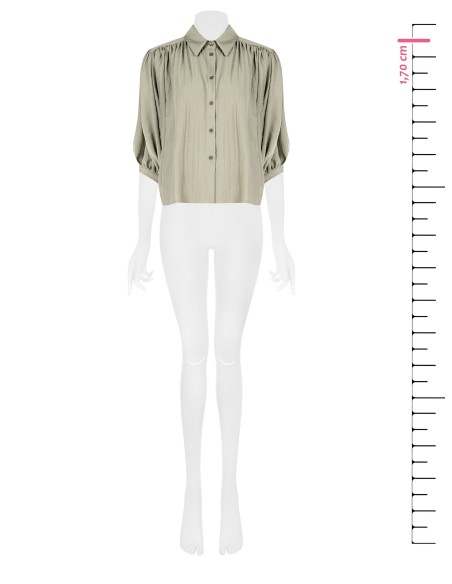 Blouse ample en tissu léger mélangé à la viscose avec manches chauve-souris Rinascimento