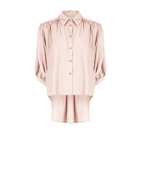 Ruimvallende blouse van lichte viscosemix met vleermuismouwen Rinascimento